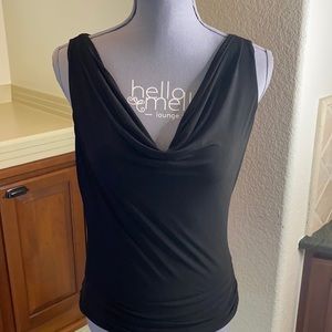 7 for 45 ELIE TAHARI BLACK SLEEVELESS TANK